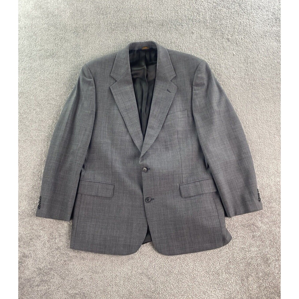 Brooks Brothers Suit Jacket 43 R Gray Wool Prince of Whales Brooksease Designer